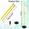 TNZMART 4.9FT Training Agility Poles Detachable Soccer Training Sticks Multi-Purpose