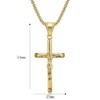 MOOSKI Men's Cross Necklace Jesus Christ Crucifix Gold Silver Plated