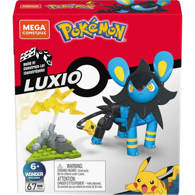 MEGA Construx GMD36 Pokémon Luxio, Building Set with 70 Building