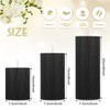 Conelist Ribbed Pillar Candles Set of 3, Width 3" High