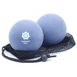 Massage Balls in Net Set of 2 Natural Rubber – 2 x Fascia Balls Soft Each 9 cm Diameter – Suitable for Fascia Training, Yoga & Massage