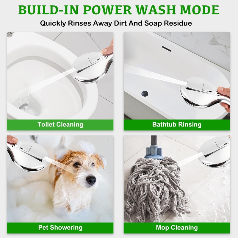OHDAY® High Pressure Shower Head with Handheld Built-in Power Wash