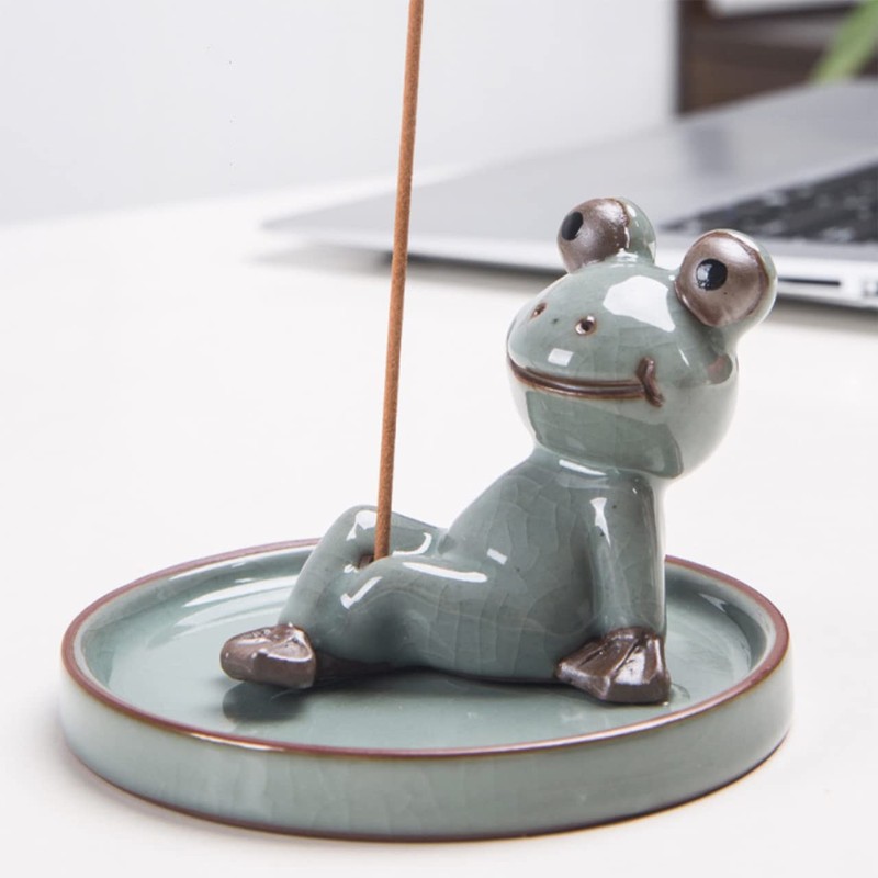[Queen-b] Frog Incense Holder, Incense Holder, Frog, Incense, Incense Holder