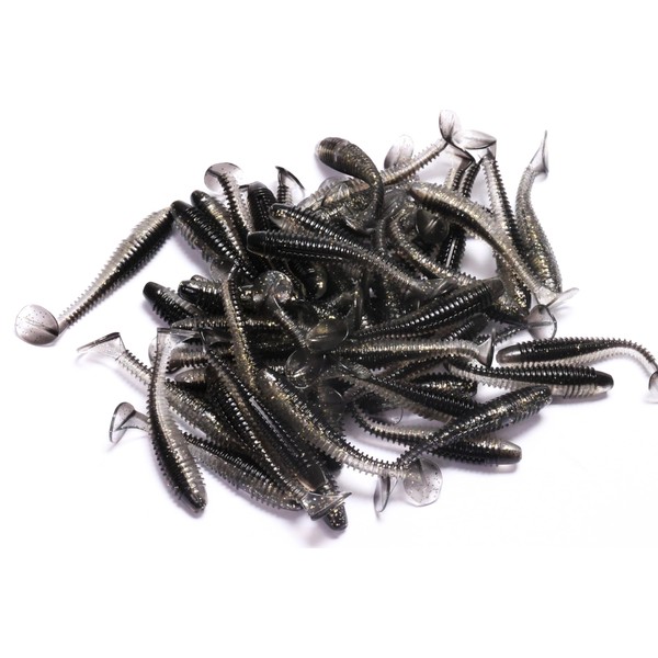 HNJHTZ 50pcs Soft Plastic Swimbait, 7cm Soft Fishing Lures, T-Tail