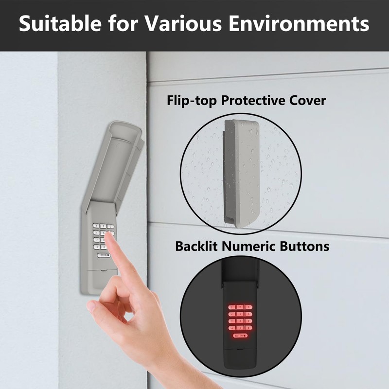 Universal Garage Door Opener Keypad Remote Wireless Keyless Keypad Compatible