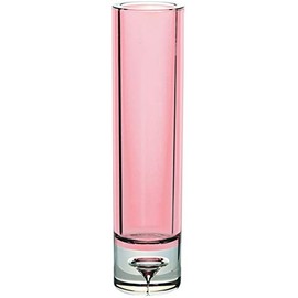 FOYER Unbreakable Flower Base Interior Polycarbonate Cylinder H 25cm Width 6cm (Red)