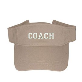 Coach Visor Hat - Embroidered Unisex Visor - Summer Sun Visor (Khaki)