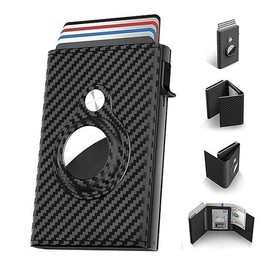 Wallet for Mens Smart Wallet Edge Wallet Cartera de Hombre Card Holder,Slim,Minimalist-9-14 Card Capacity，ID Window，Cash Slot(Leather,PU) - Color: 003-Mocha