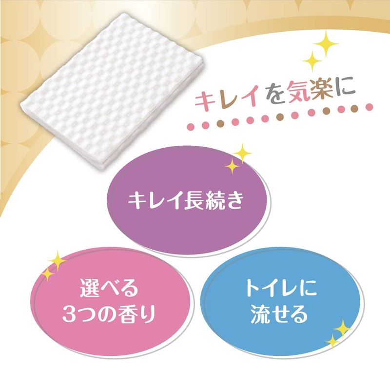 Elleair Kirekira! Toilet Cleaner, Clean Floral Scent, 10 Sheets, Thoroughly