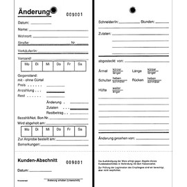 100 Change Cards 75 x 175 mm in White with Eyelet and 500 Safety Threads (Length 75 mm)