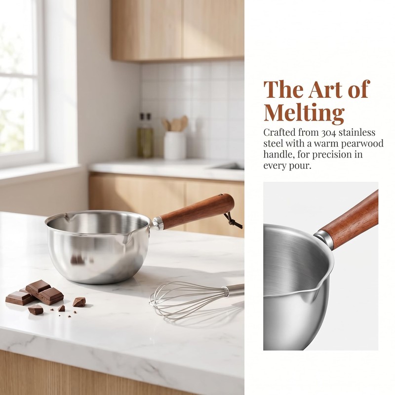 Milk Pan, 10cm Milk Pan with Pouring Lip 300ml