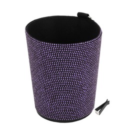TUCKBOLD Car Trash Can Portable Seat Back Trash Bin Purple 1 Pc 5.5" Length 3.9" Width 5.9" Height Faux Leather