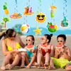 Strandparty Dekospiralen Hawaii Party Dekoration, 33pcs Hawaii Party Hängende Wirbel