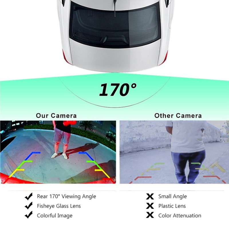 CCD Rear View Camera HD Reverse Dynamic Track Backup Cam