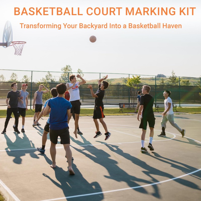 Basketball Court Stencil Kit for Concrete,Basketball Court Marking Kit