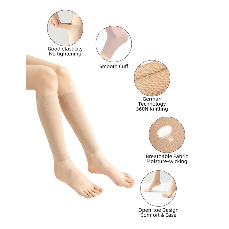 Rolxmed Medical Compression Calf Sleeves 20-30 mmHg Geman Tech Support