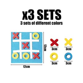 EPCDBBRT 3 Pieces Mini Game Board, Educational Toys For Children, Nine-Square Grid Game, Brain Exercise, Educational Toys