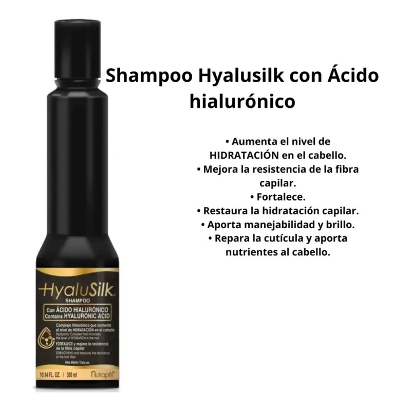 Nutrapel Hyalusilk Ácido Hialurónico Shampoo + Bifásico