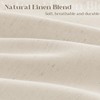 DUKIYO Extra Long Linen Shower Curtain 96 Length Textured Cloth
