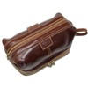 Positano Full Grain Leather Travel Dopp Kit (Vecchio Brown, Medium)