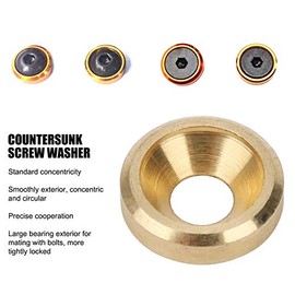 50pcs M3 ~ M6 CNC Pure Copper Countersunk Screw Washer Flat Head Gasket Industrial Material, Default