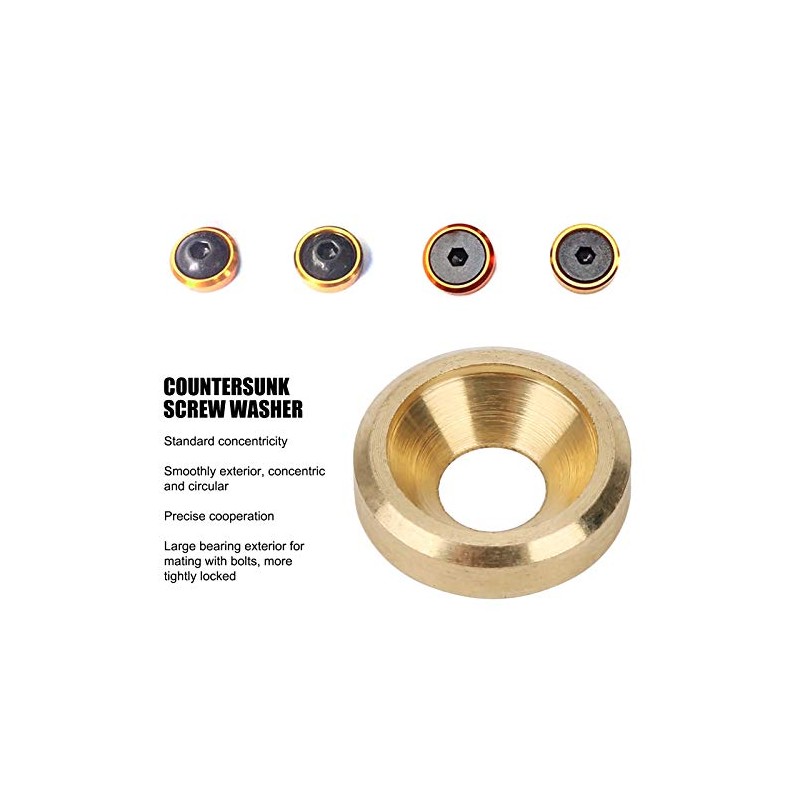 50pcs M3 ~ M6 CNC Pure Copper Countersunk Screw Washer