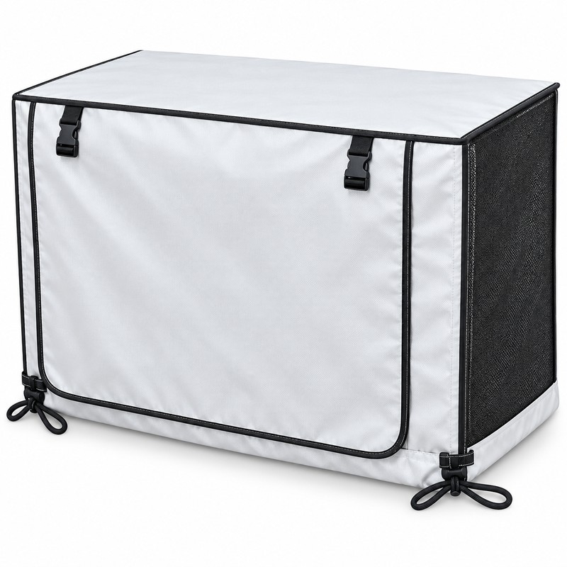 Outdoor Air Conditioner Cover, Oxford Cloth Weather Protector with Roll-Up