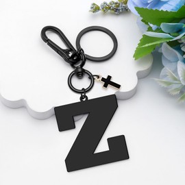 Dabihu Letter Keychain Christian Letter A-Z Alphabet Keyring for Backpack Handbag Wallet Purses Alphabet Monogram Key Chain for Religious Girls Women Friends Sisters Daughter Goddaughter (Z)