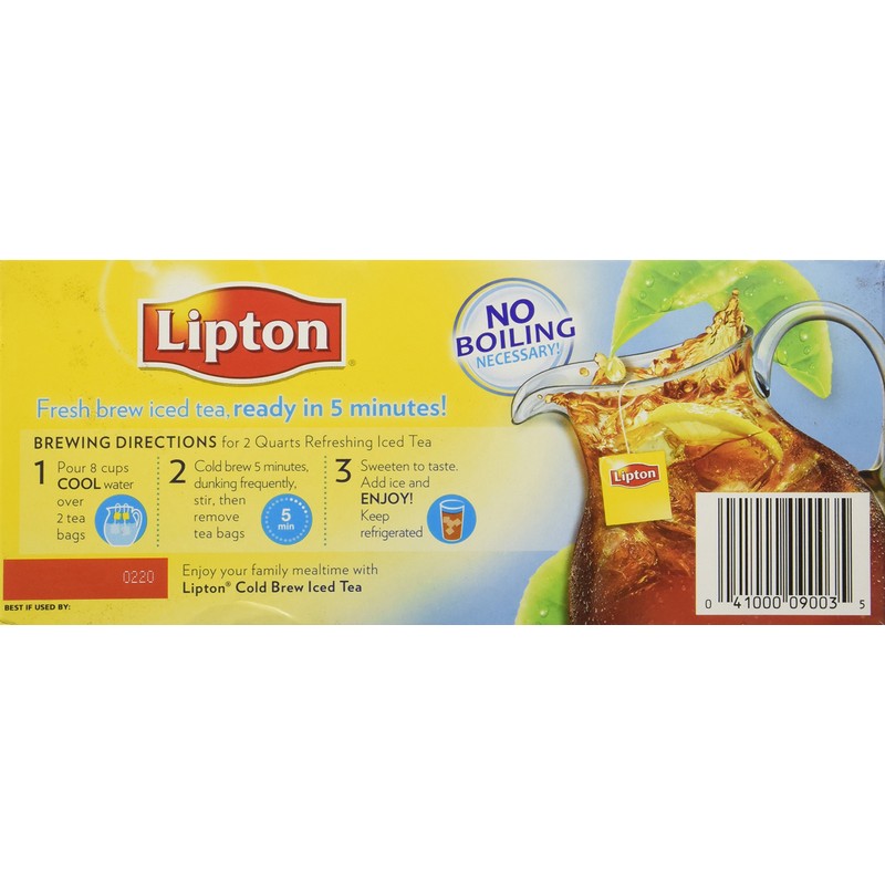 Lipton Cold Brew Family Iced Tea Bags Black tea 22