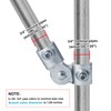 GBGS 4 Pack Swivel Socket Clamps,Fits 3/4" Nominal Structural Pipe(Actual