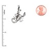 Sterling Silver Sideways Scorpion Pendant