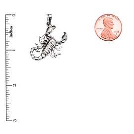 Sterling Silver Sideways Scorpion Pendant