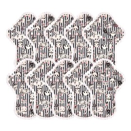 NON 6 Organic Cotton Cloth Napkins, Set of 10, v12 gz, Animal, Dog, Cat, Rabbit, Elephant, Donkey, Alpaca, Panda