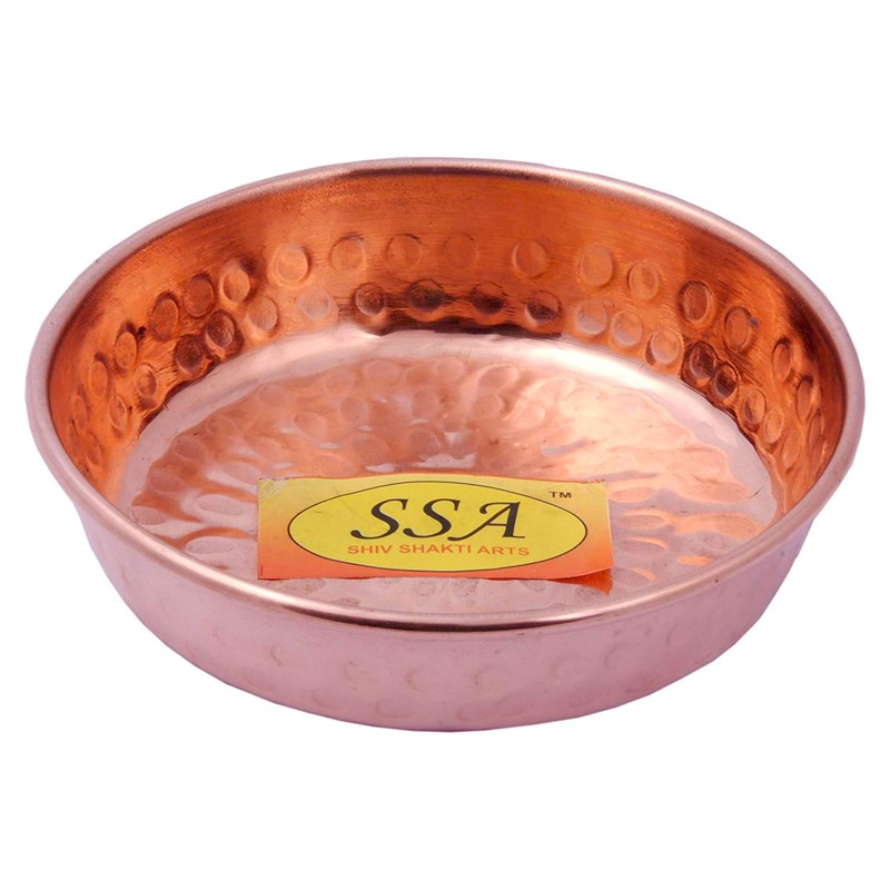 SHIV SHAKTI ARTS Handmade Set of 2 Pure Copper Halwa