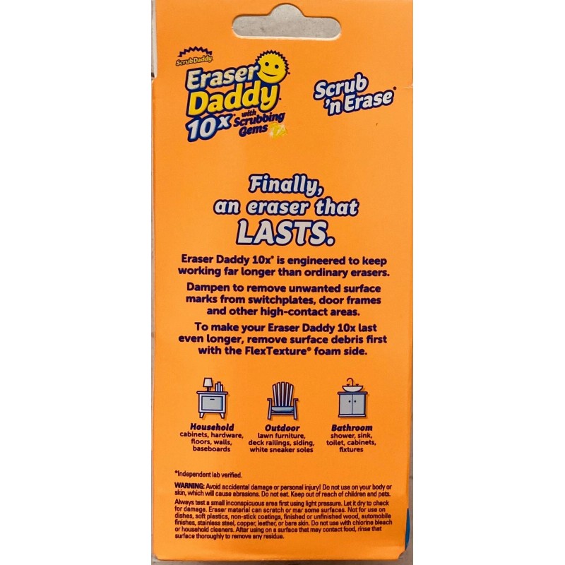 Scrub Daddy Eraser Sponge Eraser Daddy 10x Stronger Durable Melamine