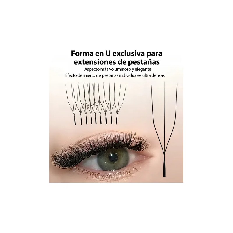 Pestañas Postizas Itntfn 3d Forma U Naturales Y Voluminosas