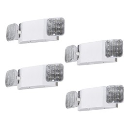 CM MZY Emergency Lights with Battery Backup,Commercial Emergency Light,Two Adjustable LED Light Head Emergency Lighting Fixtures,120V/277V AC, UL Certified,4 Pack