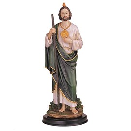 ICE ARMOR 12" H Saint Jude Statue Holy Figurine Religious Decoration Office Desk/Home/Living Room/Table Decor, Perfect House Warming Gifts for New Home