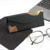 Foldable Triangle Hard Sunglasses Case with Cleaning Cloths - Colour: