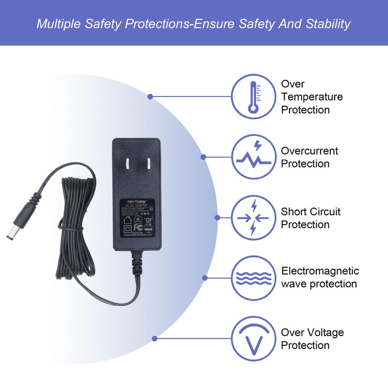 12V 2A 24W Power Supply Adapter with 11 Interchangeable Jacks