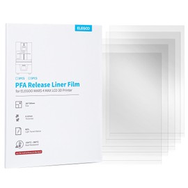 ELEGOO 5pcs Película FEP V2.0 PFA para Impresora 3D Resina Mars 4 Max LCD con Funcionalidad de Liberación Más Fuerte 260x185x0.127MM