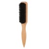 Kifmurase 100% Boar Bristle Slick Back Hair Brush, Thick Bristles with Beech Handle for Smooth Sleek Styles, Stiff Reinforced Boar Hairbrush for Parting Backcombing Sectioning Edge Control Flyaways