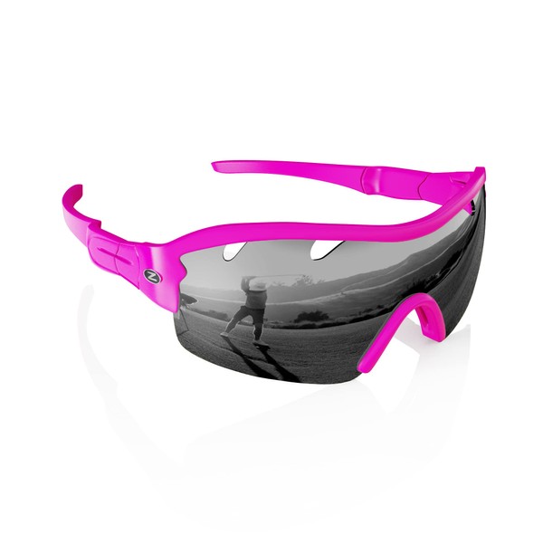 RayZor Sports Wraparound Sunglasses for Men & Women - Cycling Sunglasses - Running Sunglasses - Cricket Glasses - Hiking - Cycle - Golf, UV400 Protection - Wraparound Lightweight Running Shades