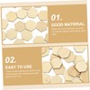Levemolo 100pcs Hexagon Shape Wood Slices DIY Craft Material Smooth