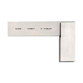 Starrett Precision Steel Square - Professional Grade, High-Accuracy Tool for Machinists & Woodworkers, Durable Construction, 4-Inch Size - 3020-4