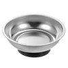 sourcing map Round Magnetic Tray 3" x 1" Stainless Steel