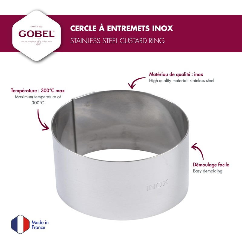 Gobel 865.110 - Molde Pasticceria Rotondo (Acciaio Inox)