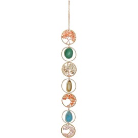 Decorative Wall Hanging Ornament Natural Crystal Gemstones Life of Trees and Agate Slices Ornament for Home Decoration Raw Stones Wall Hanging Art