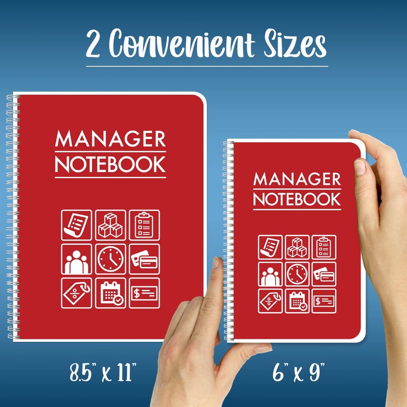 BookFactory Manager Notebook Manager's Log Book Planner Management Logbook, Wire-O