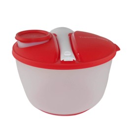 TUPPERWARE Salad & Go Cutlery + Container To Go Picnic Salad Party 3.9 L Red/White 10425